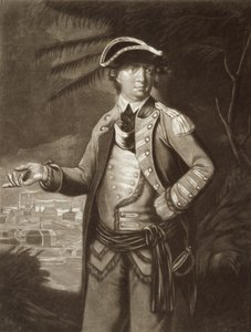 ベネディクトアーノルド、ケベックを背景にした1766年の肖像画の後 作： English School
